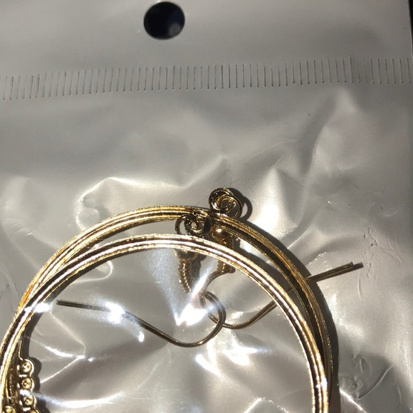 🌻Pink Tassel Fringe Hoop Drop Earrings Spring 🌸 - Picture 3 of 3